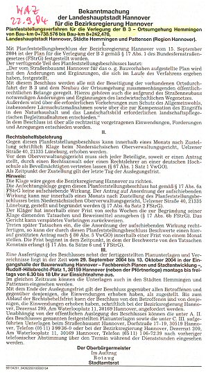 Hannoversche Allgemeine Zeitung vom 22.09.2004; zum Vergr��ern bitte Anklicken !