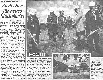 1. Spatenstich Stadtteil 'Seelhorster Garten'