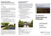 Faltblatt 'Sdumgehung Gttingen' - Vorderseite; Anklicken ffnet pdf-Datei (1,3 MB)