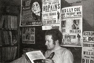 Simon Napier in the Bexhill basement, 1972; source: Juke Blues #22 (Winter/Spring 1991), p. 22 ('courtesy Diana Napier'); click to enlarge!