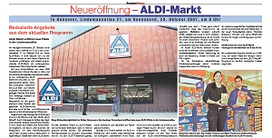 Hannoversche Allgemeine Zeitung vom 20.10.2007